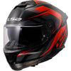 LS2 Stream II Fury Black Red Gloss Helmet (D Ring)
