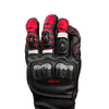 Raida Aeroprix Carbon Motorcycle Riding Gloves (Black Red)