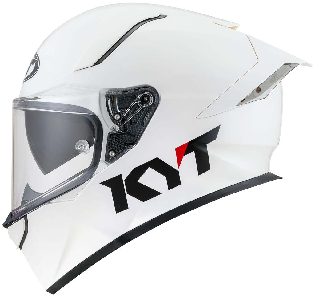 KYT R2R Pro Plain Gloss White Helmet