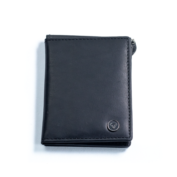 Genuine Leather Money Clip Wallet Black – Three Sixty Leather