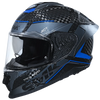 SMK Titan Carbon Nero Gloss Black Blue Grey (GL256) Helmet