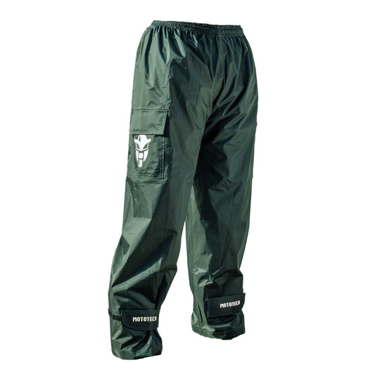 MOTOTECH Hurricane Tour Pro Rain Overtrousers Waterproof Pants with Cargo Pockets (Dark Grey)