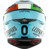 KYT TT Revo Leopard Racing Replica Tricolore Gloss Helmet