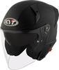 KYT TTR Jet Plain Ice Matt Black Helmet