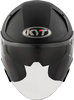 KYT TTR Jet Plain Ice Matt Black Helmet