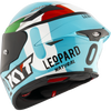 KYT TT Revo Leopard Racing Replica Tricolore Gloss Helmet