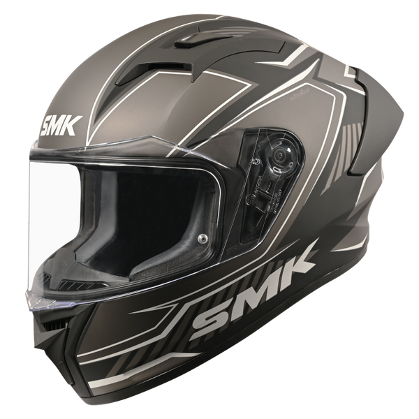 SMK Stellar Sports Adox Matt Black Grey (MA266) Helmet– Moto Central