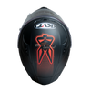 KYT Striker AF37 Livery Matt Black Red Helmet