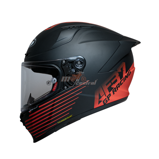 KYT Striker AF37 Livery Matt Black Red Helmet