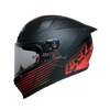 KYT Striker AF37 Livery Matt Black Red Helmet