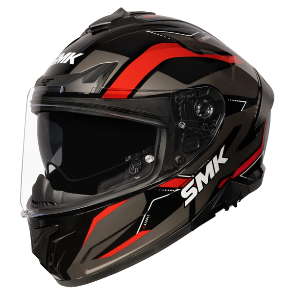 SMK Typhoon Azonix Gloss Black Grey Red (GL263) Helmet– Moto Central