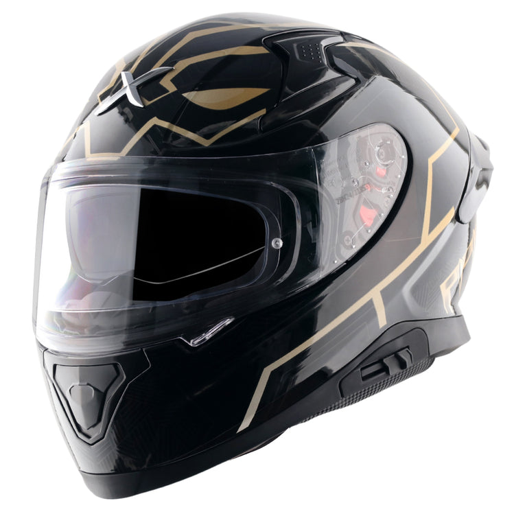 AXOR Apex Marvel Panther Gloss Black Gold Helmet