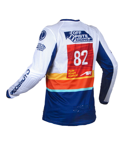 Rynox Ashish Raorane 2023 Rally Replica Offroad Jersey (White Blue