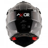 AXOR XCross Dual Visor Solid Gloss Black Red Helmet