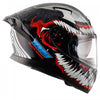 AXOR Apex Marvel Venom Gloss Black Red Helmet