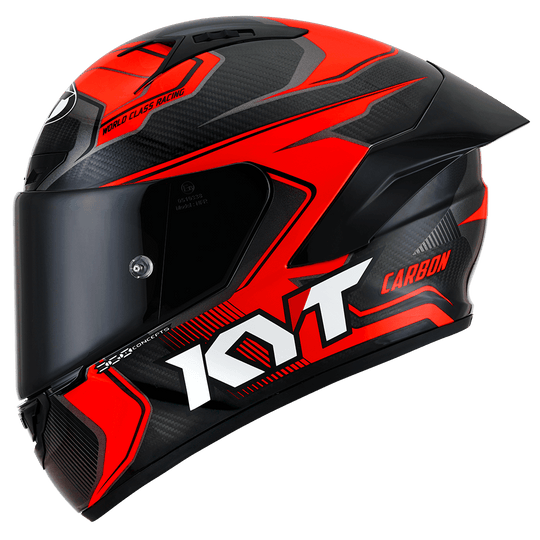 KYT NZ Race Carbon Competition Gloss Black Red Helmet