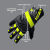 DSG GPX Riding Gloves (Black Fluro Yellow)