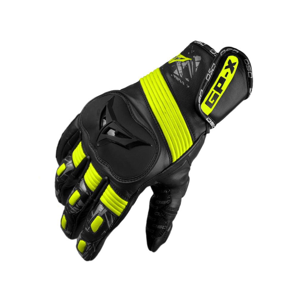 DSG GPX Riding Gloves (Black Fluro Yellow)