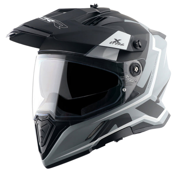 AXOR XCross Dual Visor Flagstaff Dull Nardo Grey Black Helmet