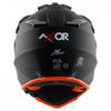 AXOR XCross Dual Visor Solid Dull Black Orange Helmet