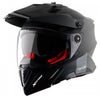 AXOR XCross Dual Visor Solid Dull Black Red Helmet
