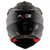 AXOR XCross Dual Visor Solid Dull Black Red Helmet