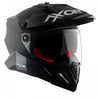 AXOR XCross Dual Visor Solid Dull Black Red Helmet