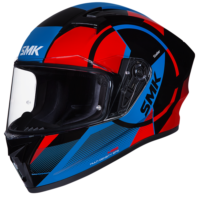 SMK Stellar Sports Faro Gloss Black Red Grey (GL236) Helmet