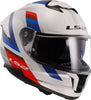 LS2 Stream II Vintage White Blue Red Gloss Helmet (D Ring)