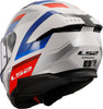 LS2 Stream II Vintage White Blue Red Gloss Helmet (D Ring)