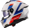 LS2 Stream II Vintage White Blue Red Gloss Helmet (D Ring)