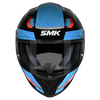 SMK Stellar Sports Flight Gloss Black Blue Grey (GL256) Helmet
