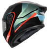 SMK Stellar Sports Flight Gloss Black Blue Orange Chameleon (GL257C) Helmet