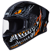 SMK Stellar Sports Taotei Gloss Black Grey Orange (GL267) Helmet