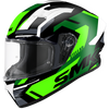 SMK Stellar Sports K Power Gloss Black Green Grey (GL286) Helmet