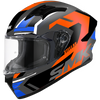 SMK Stellar Sports K Power Matt Grey Red Blue (MA635) Helmet