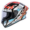 SMK Stellar Sports Uno Gloss Black Grey Red (GL263) Helmet