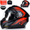 LS2 Stream II Fury Black Red Gloss Helmet (D Ring)