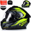 LS2 Stream II Fury Black Hi Viz Yellow Gloss Helmet (D Ring)
