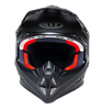 KYT MX Jumpshot Plain Gloss Black Helmet