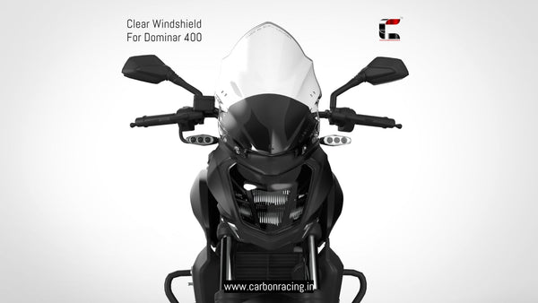 Carbon Racing Premium Windshield Dominar 400 250 (Clear)