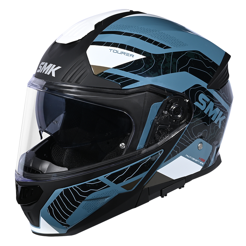 SMK Gullwing Navigator Blue White Gloss (GL551) Helmet