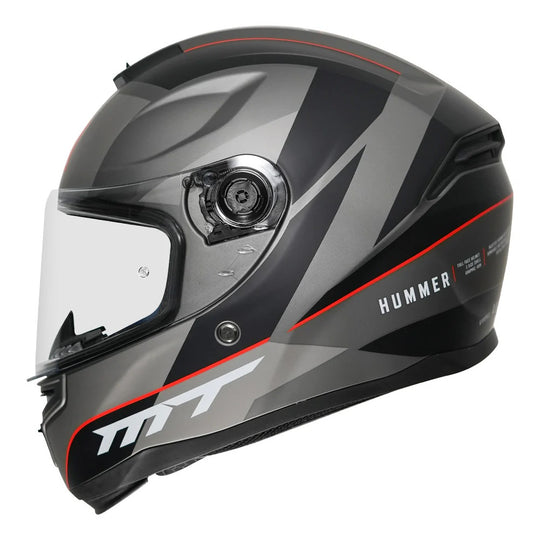 MT Hummer B AXN Gloss Black Grey C15 Helmet