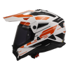 LS2 Pioneer II Namib Gloss White Orange Helmet