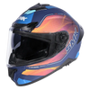SMK Typhoon Mystic Gloss Blue Yellow (GL554) Helmet