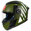 MT Hummer B Air Gloss Green Black White C6 Helmet