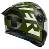 MT Hummer B Air Gloss Green Black White C6 Helmet
