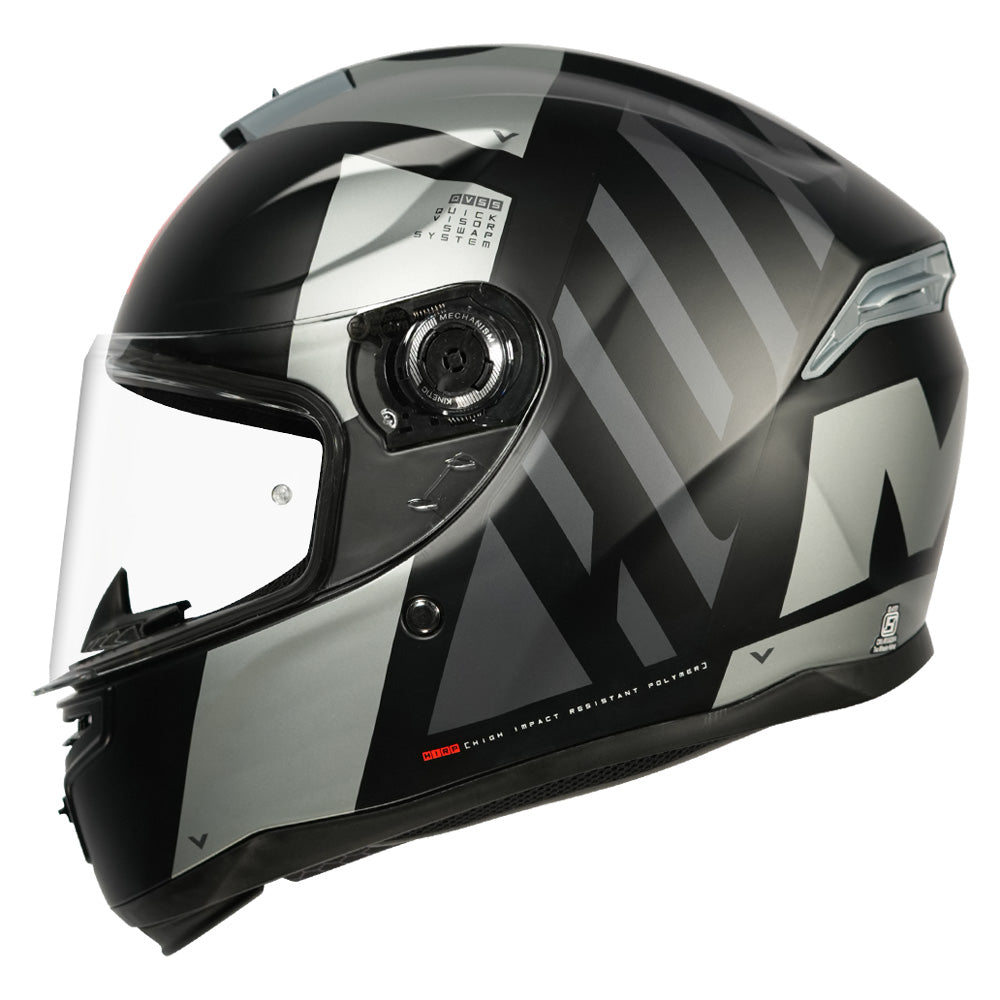 MT Hummer B Air Gloss Black Grey F2 Helmet