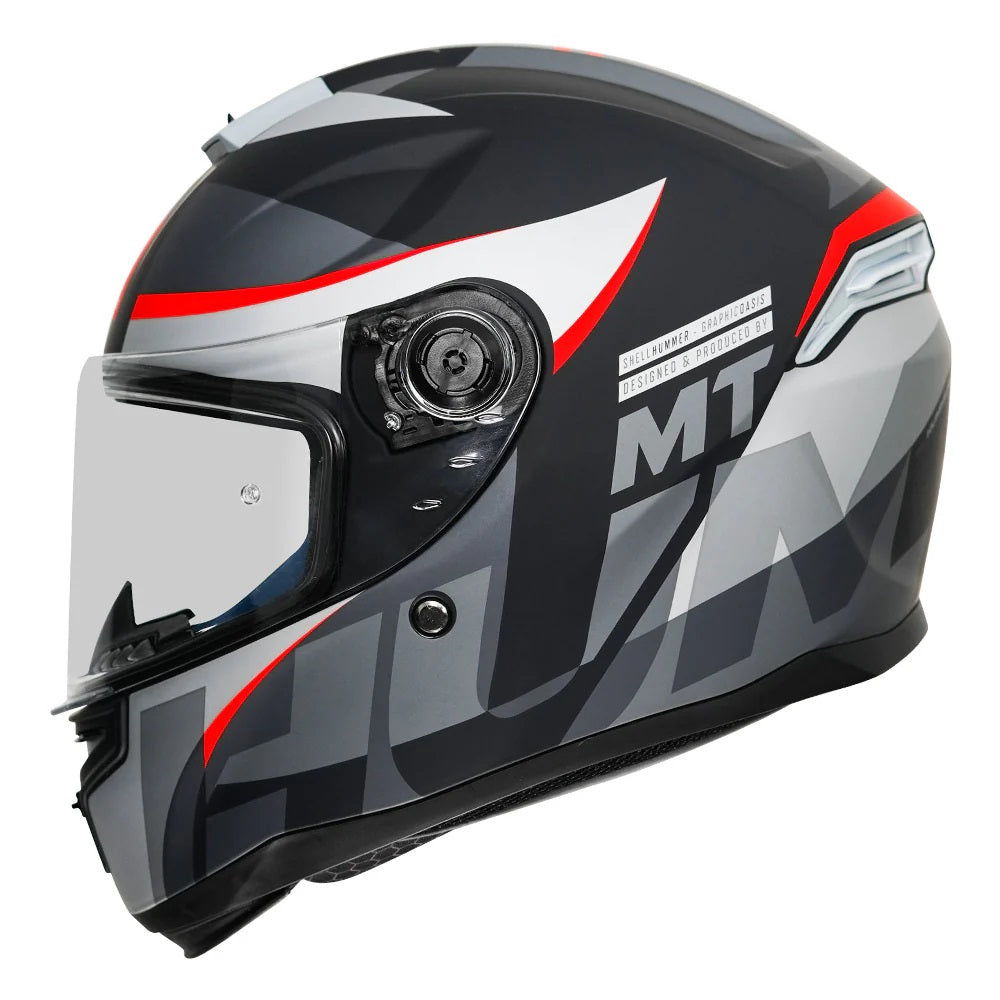 MT Hummer B Oasis Gloss Black White Red A1 Helmet
