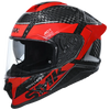 SMK Titan Carbon Nero Gloss Black Red Grey (GL236) Helmet